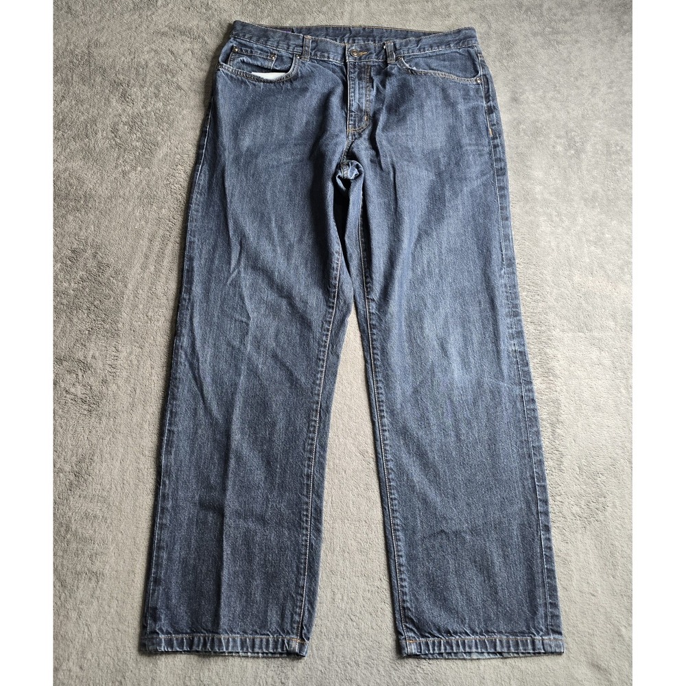 Patagonia Jeans Mens 36x31 Blue Iron Clad Straight Organic Cotton Denim